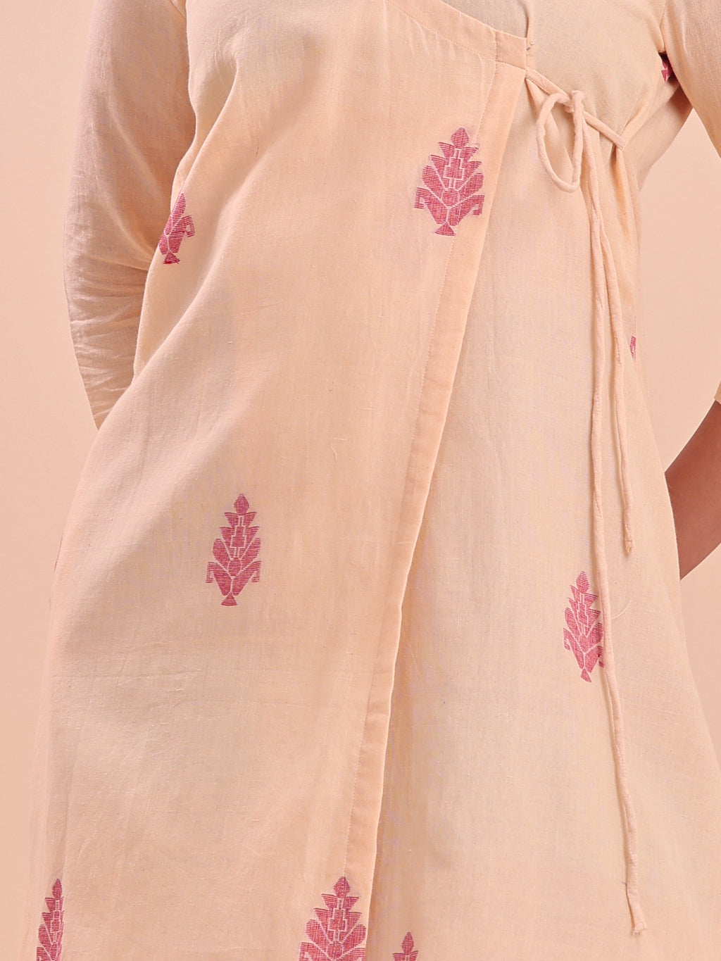 Jamdani wrap Dress- Chandan