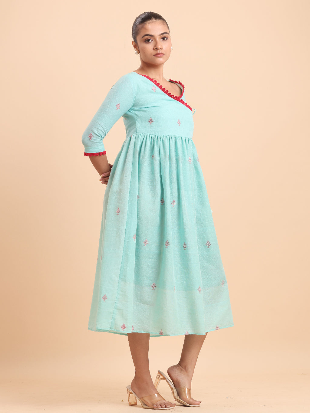 BLOUSON JAMDANI ANGRAKHA MIDI DRESS
