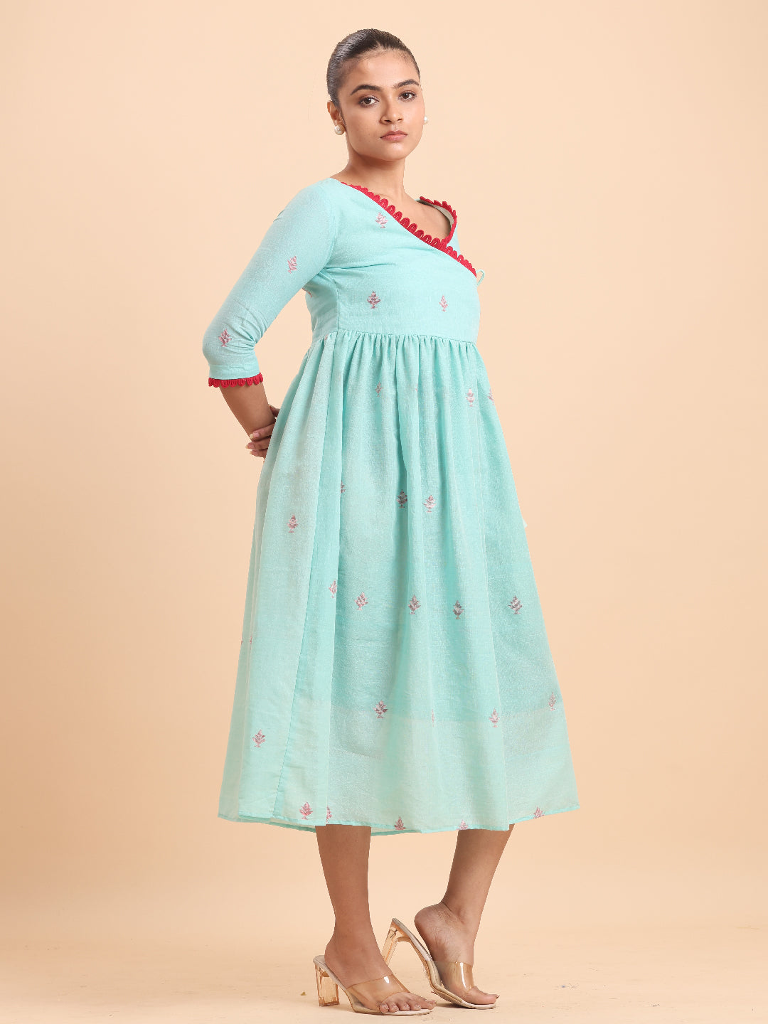 BLOUSON JAMDANI ANGRAKHA MIDI DRESS