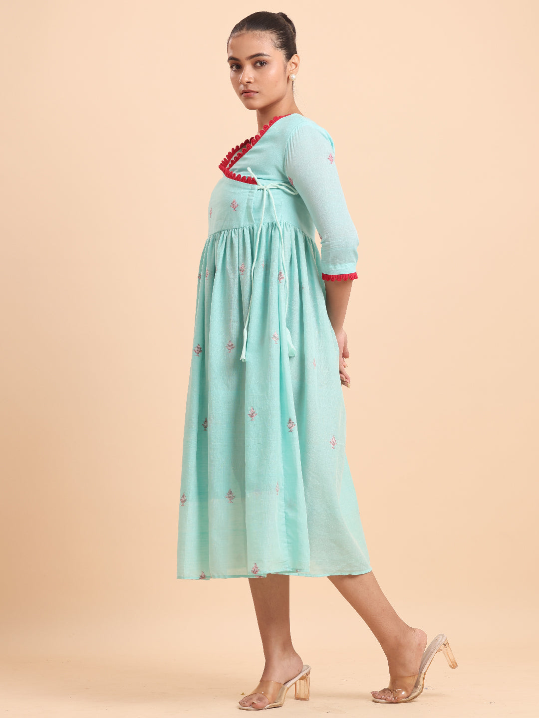 BLOUSON JAMDANI ANGRAKHA MIDI DRESS