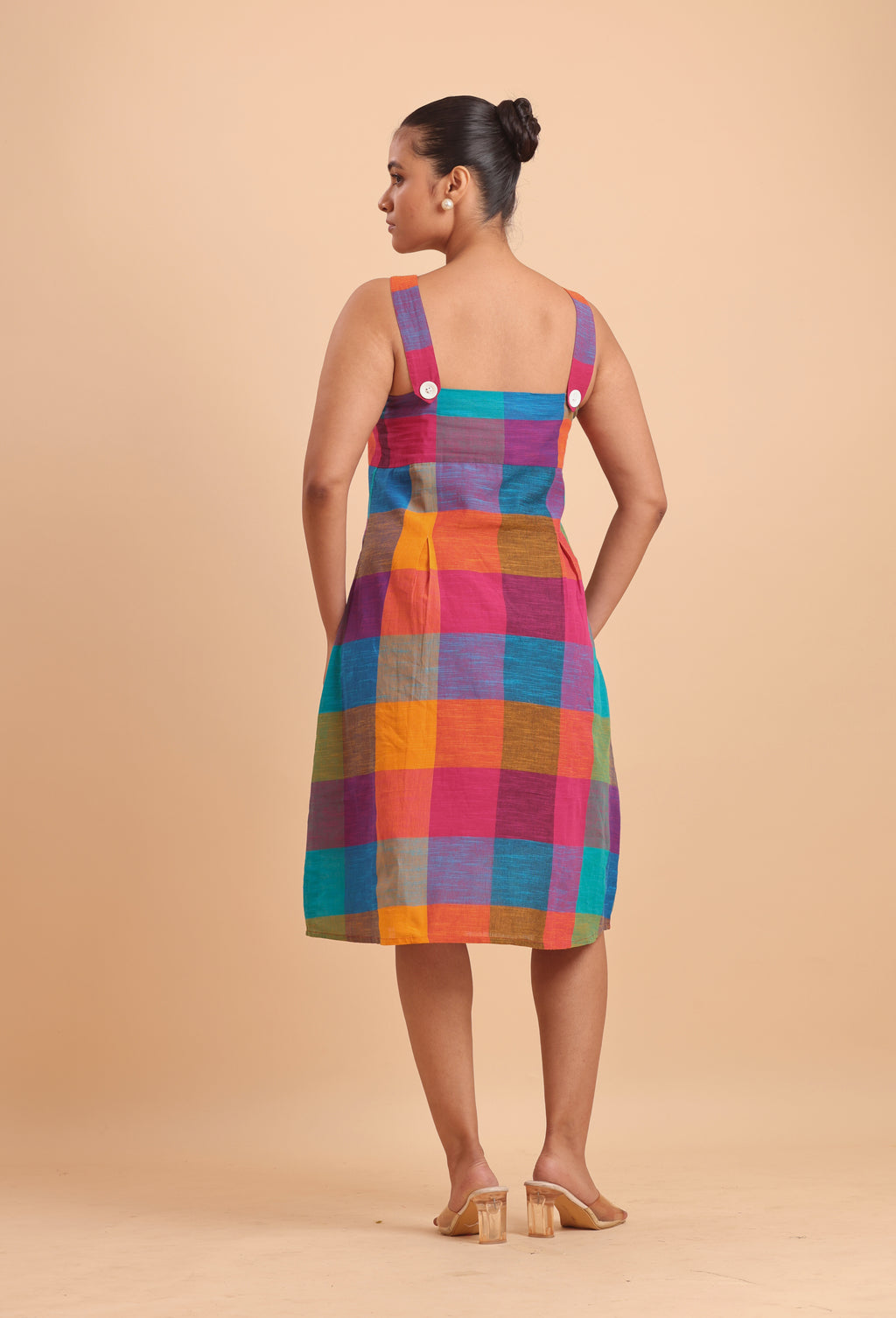 BLOUSON WOMEN COTTON PRISM CHECK DRESS