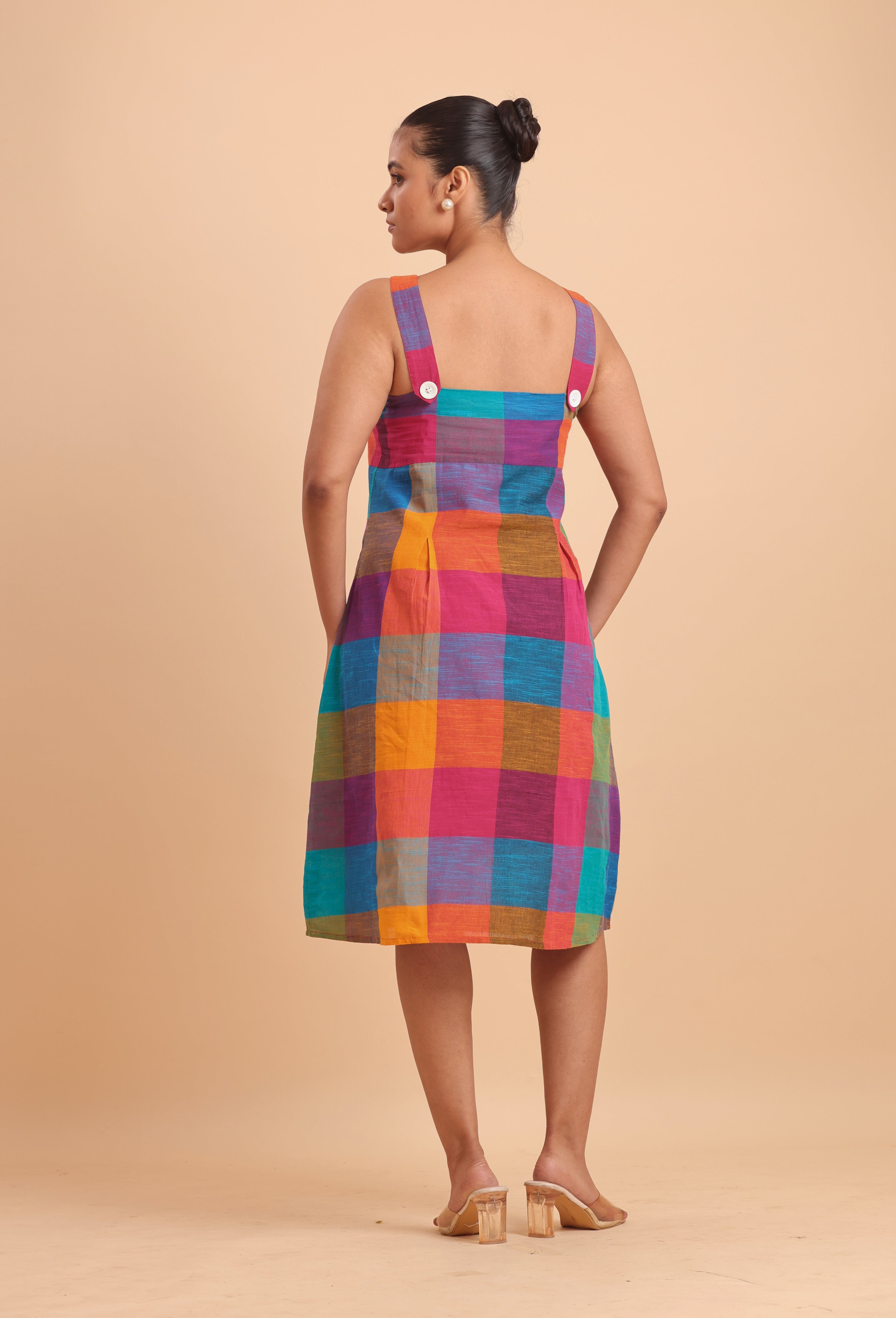 BLOUSON WOMEN COTTON PRISM CHECK DRESS