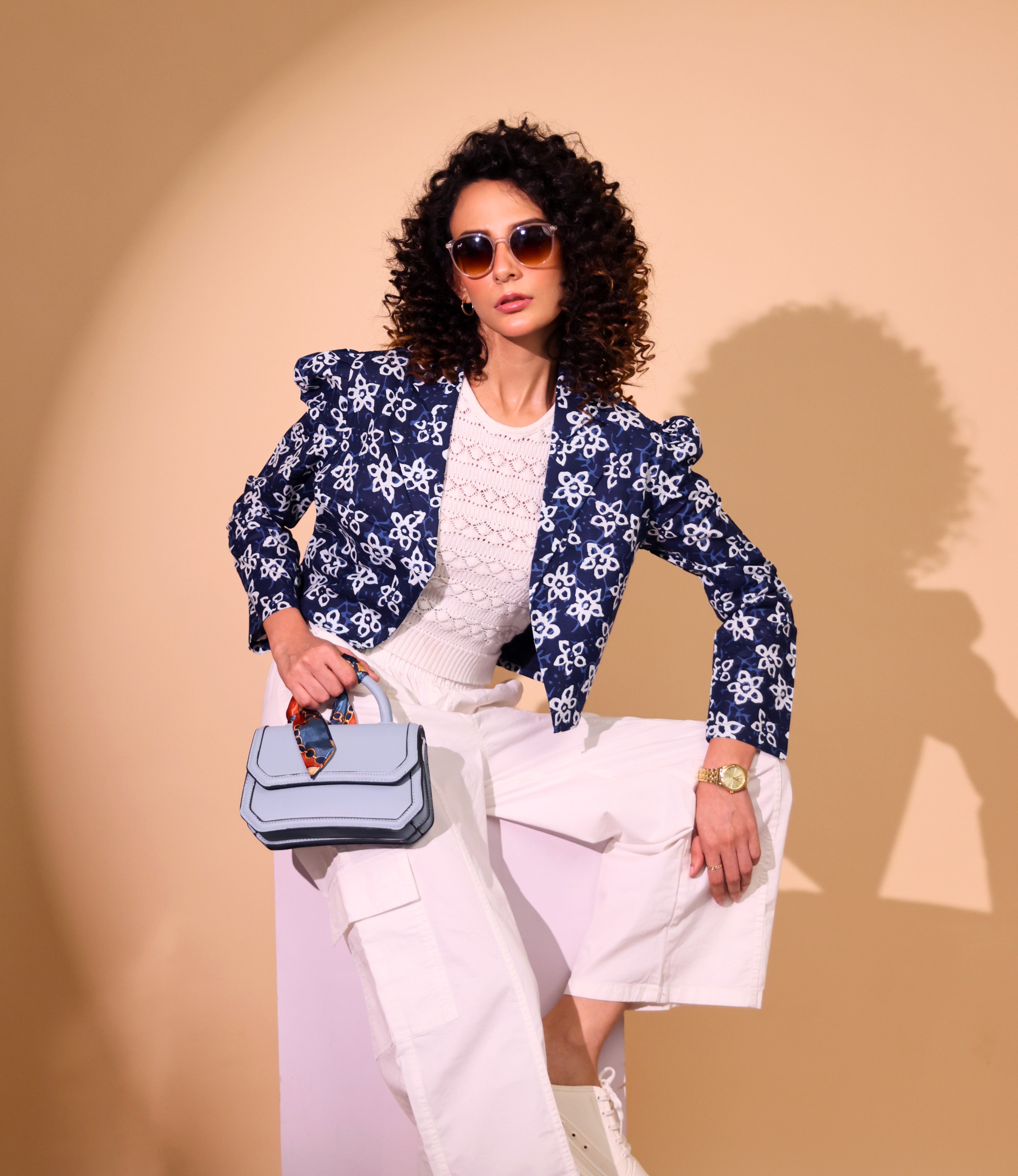 BLOUSON WOMEN COTTON PRINTED SHRUG