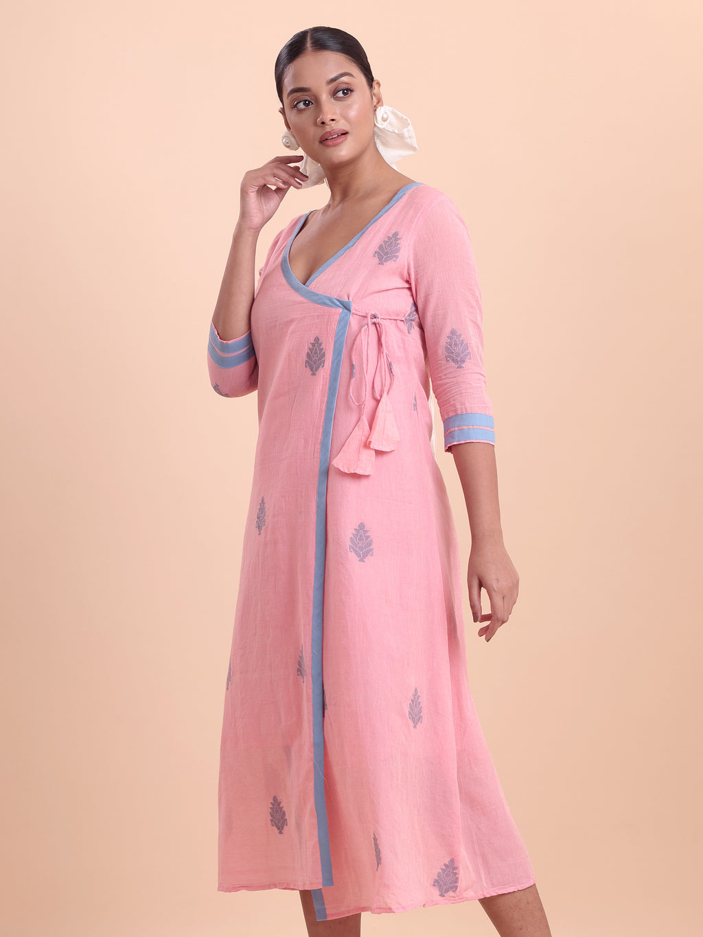 Jamdani Wrap Dress