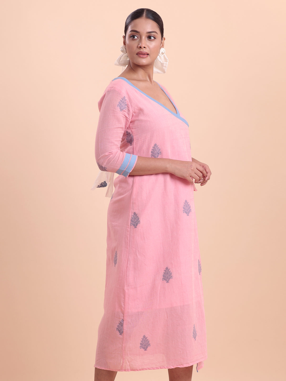 Jamdani Wrap Dress