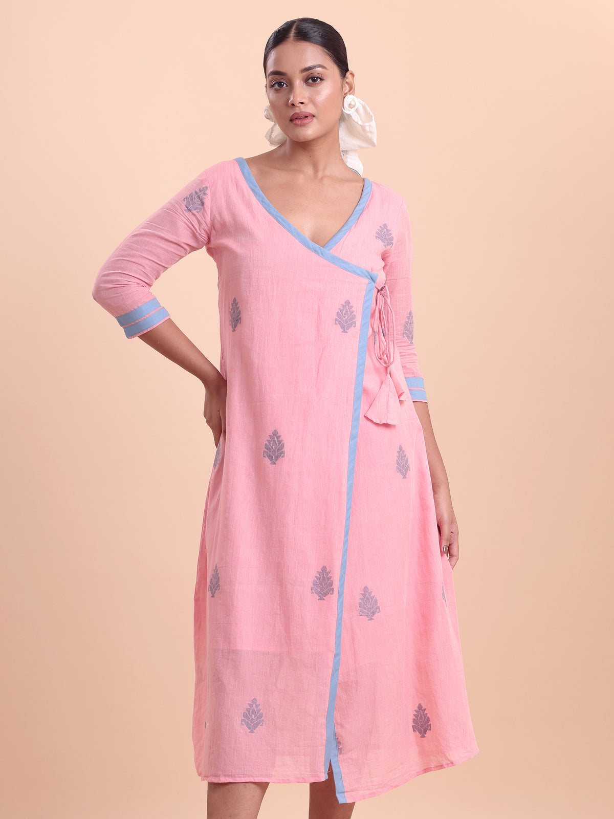 Jamdani Wrap Dress