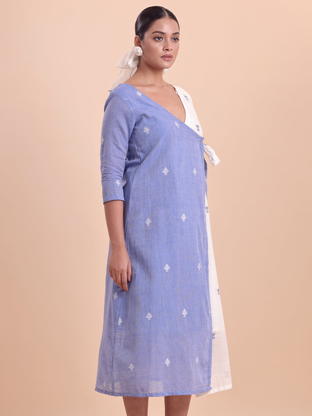 Jamdani Wrap Dress