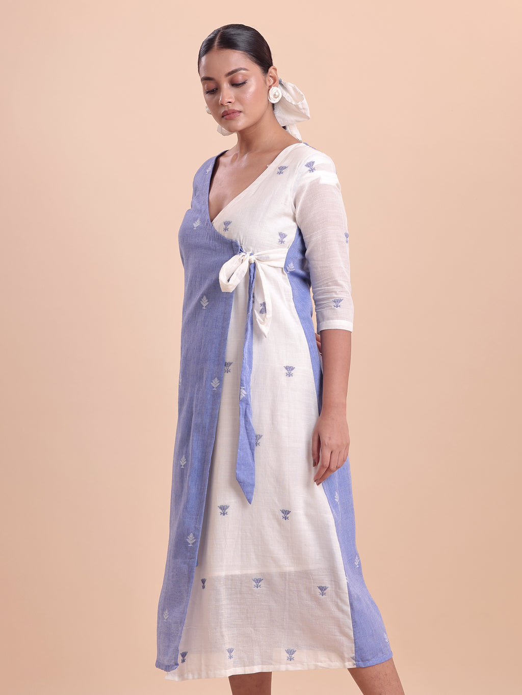 Jamdani Wrap Dress
