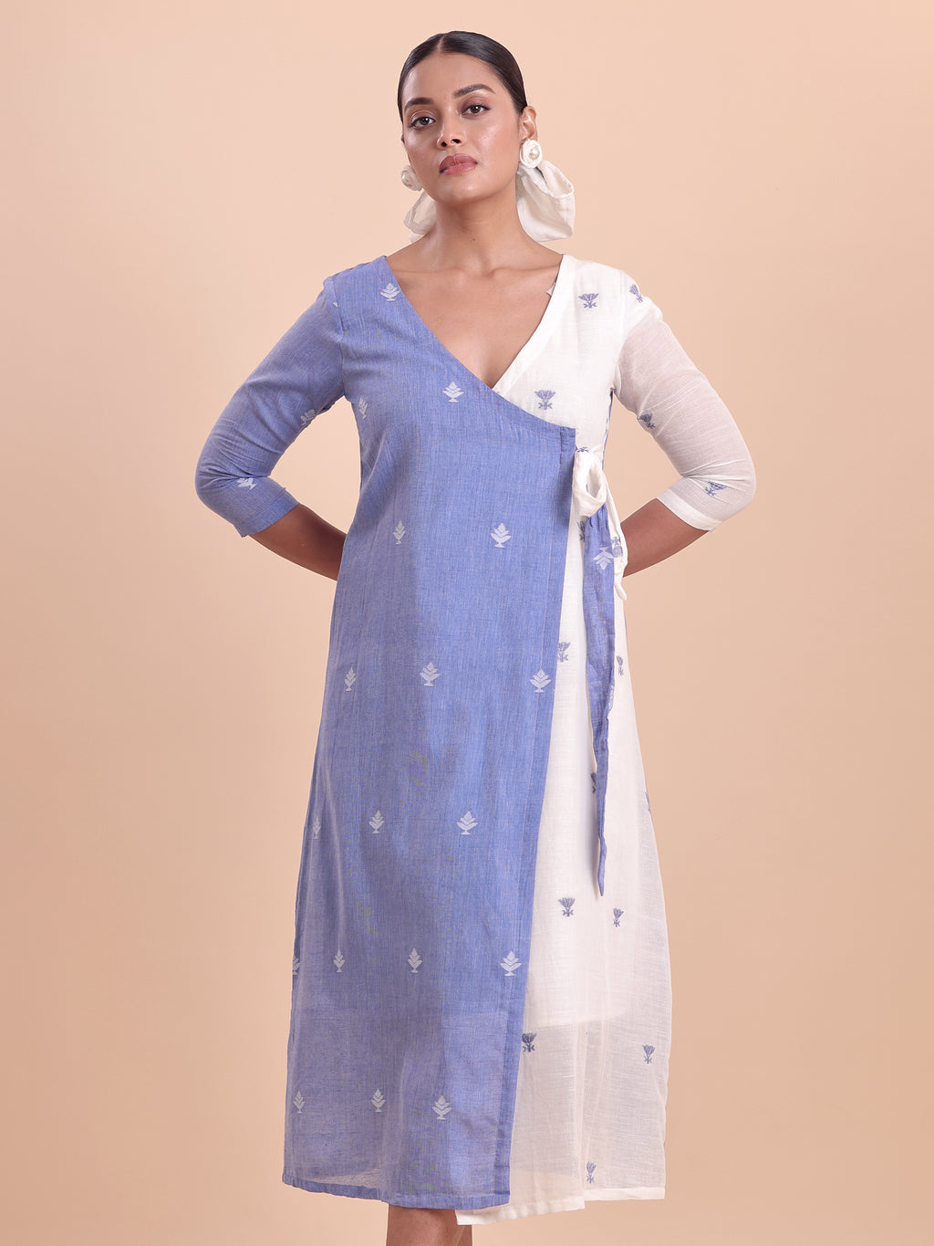 Jamdani Wrap Dress