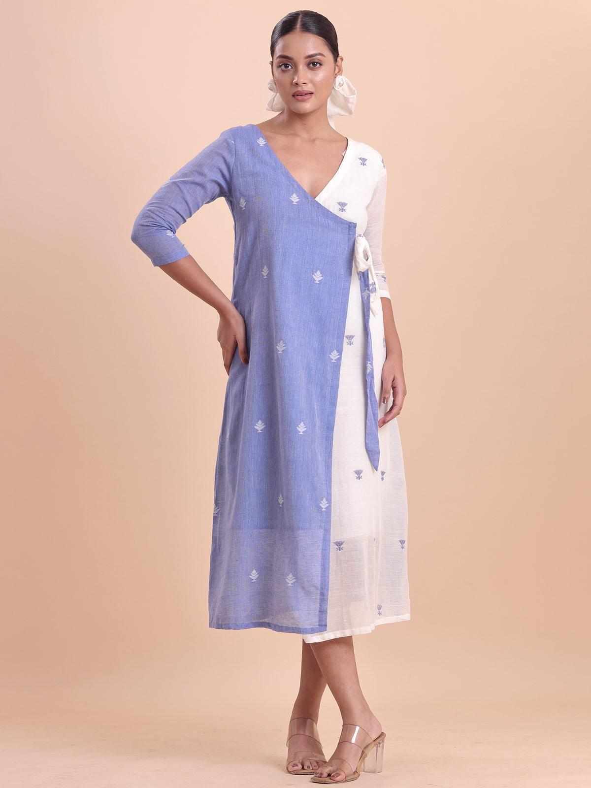 Jamdani Wrap Dress