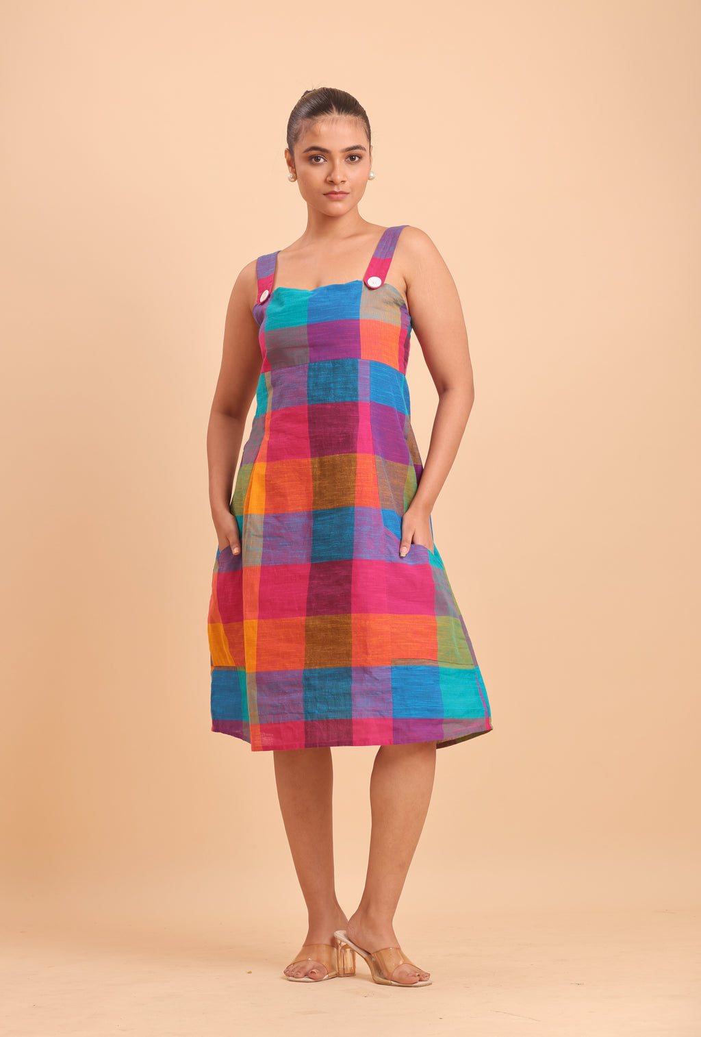 BLOUSON WOMEN COTTON PRISM CHECK DRESS