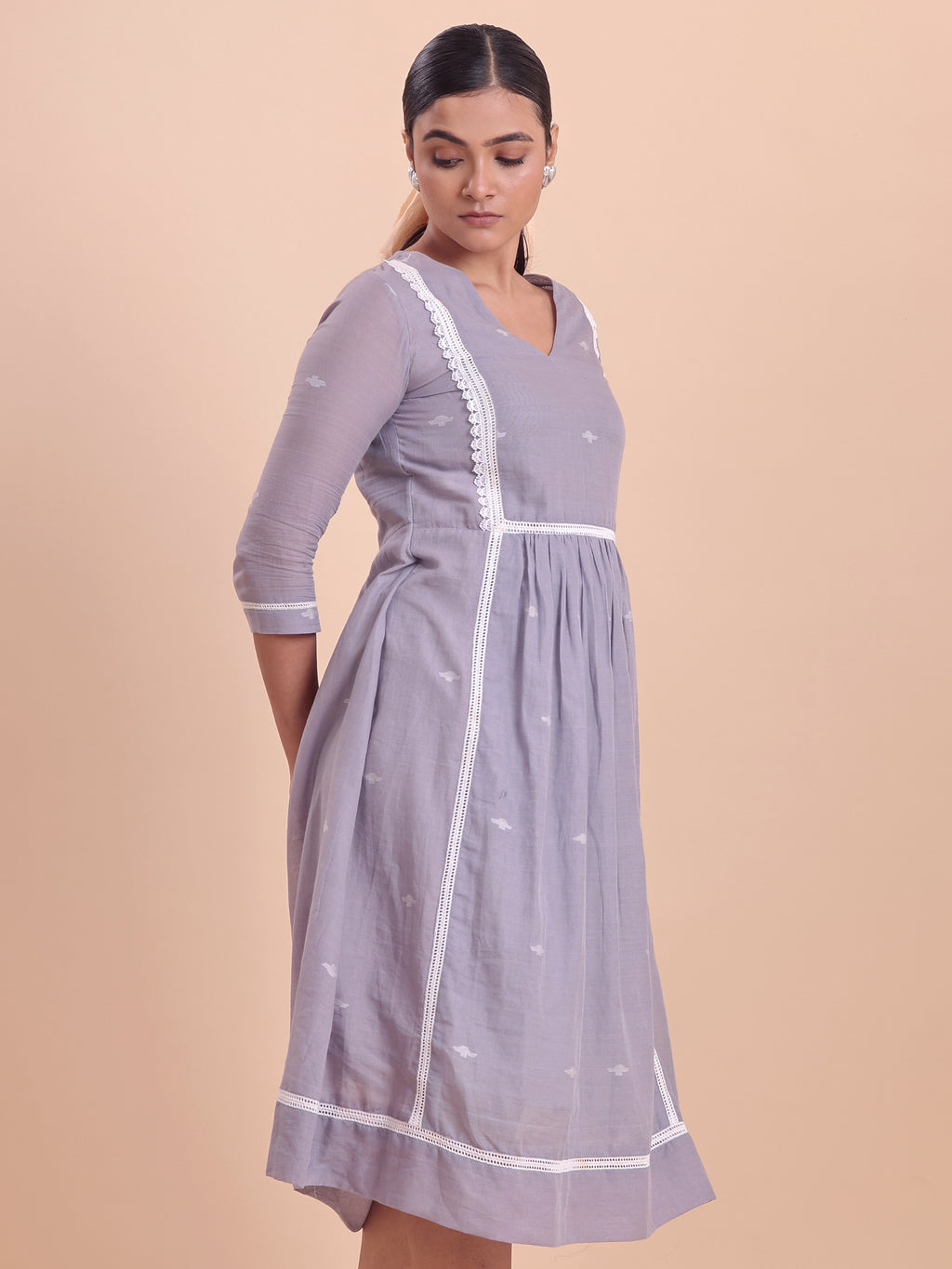 Jamdani Princess Midi Dress