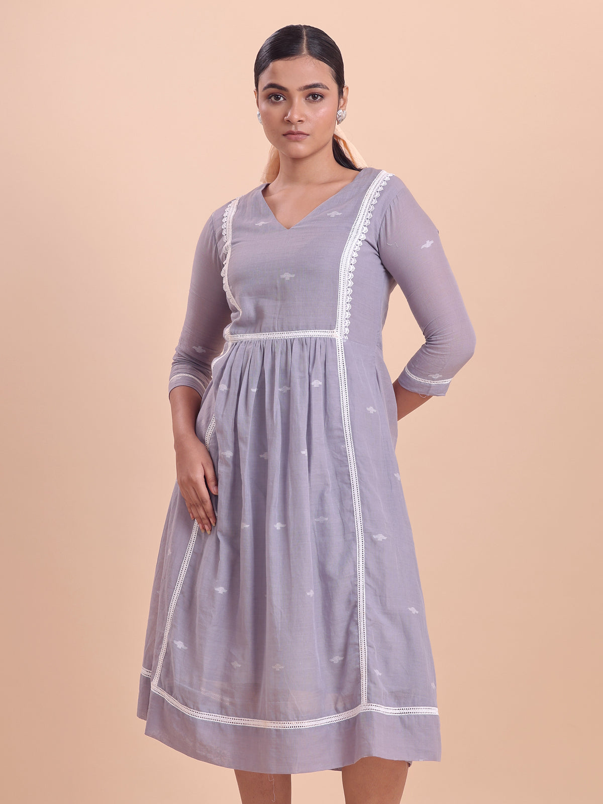Jamdani Princess Midi Dress