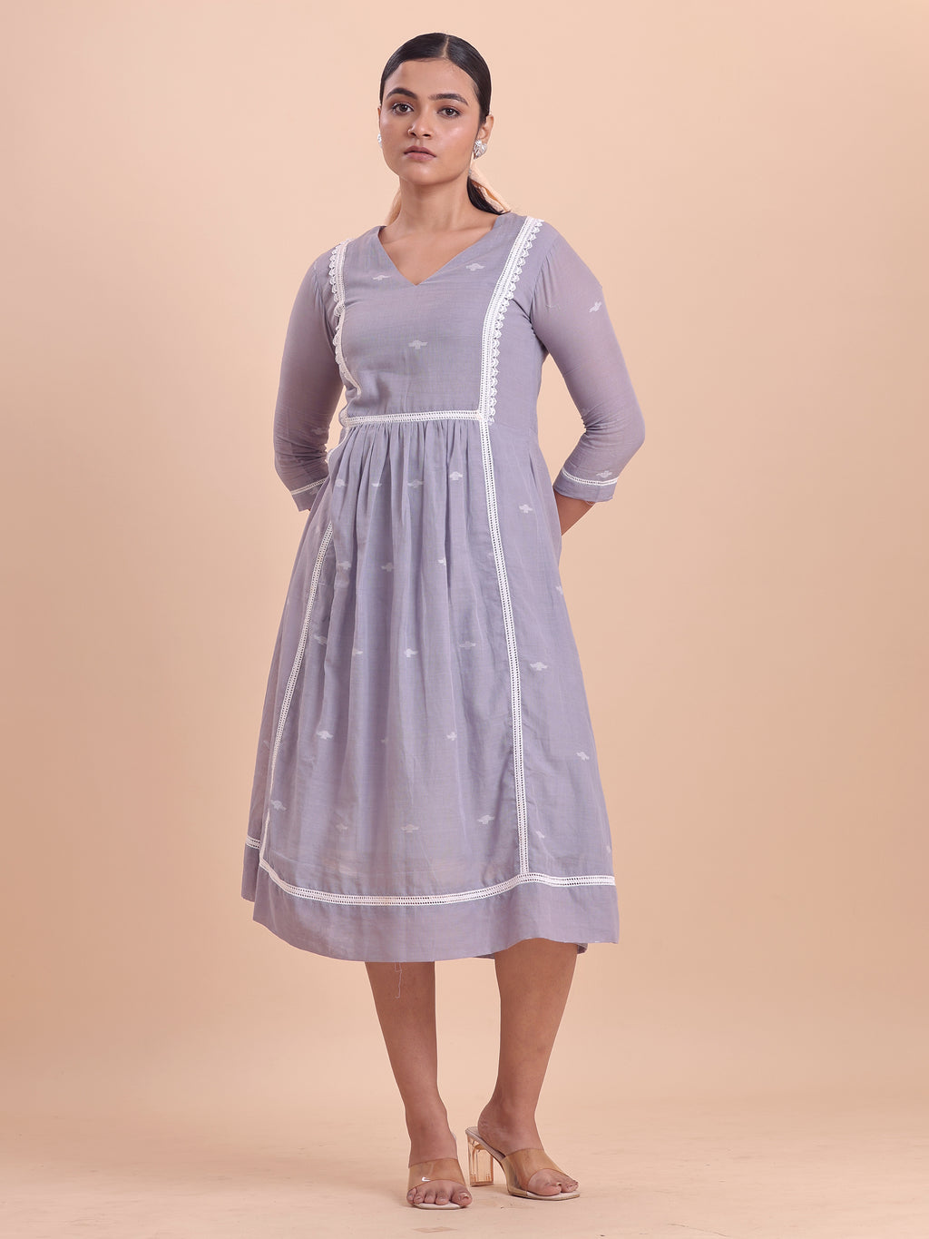 Jamdani Princess Midi Dress