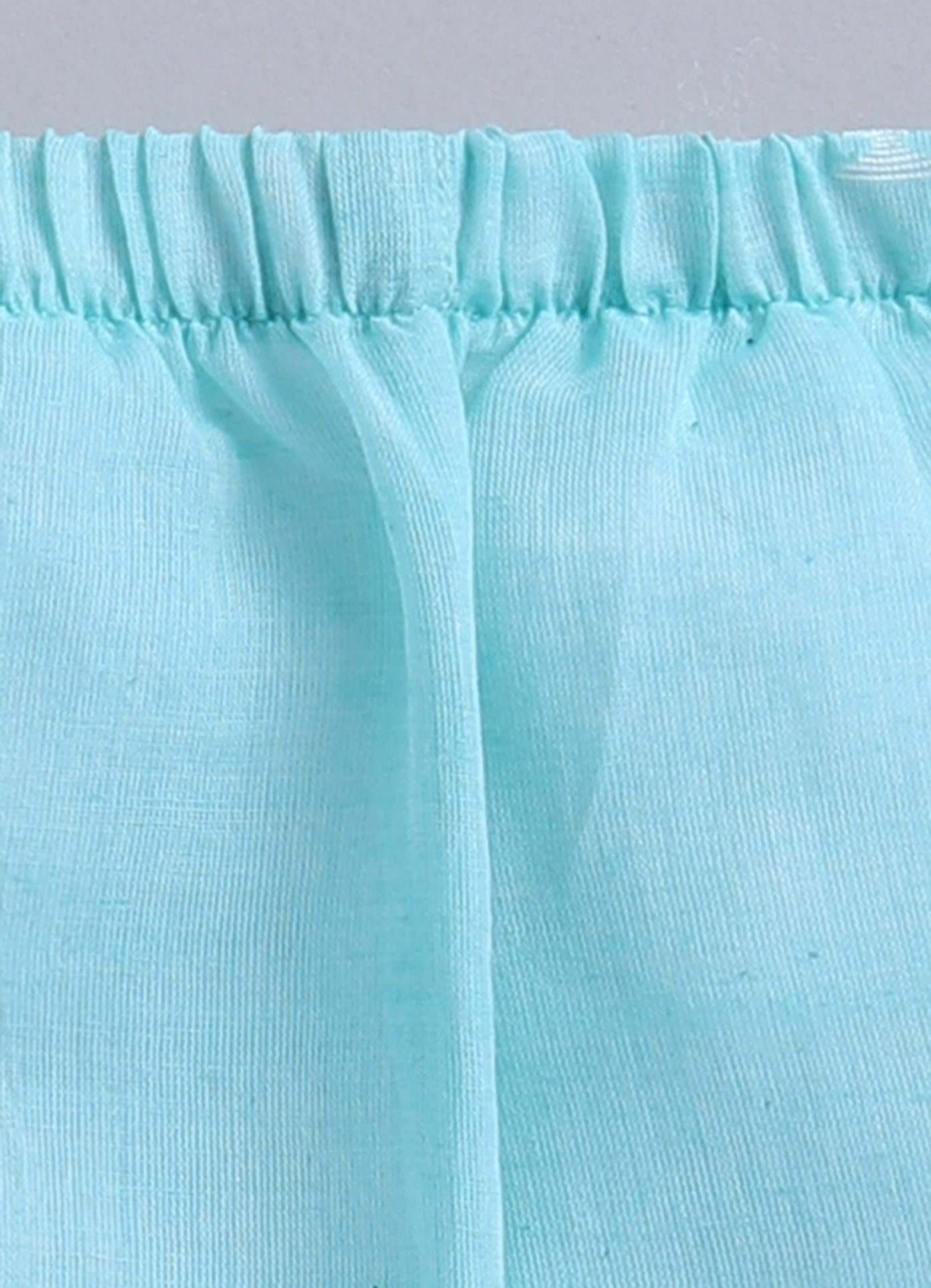 KIDS HANLOOM JAMDANI CO-ORD SET- MINT GREEN