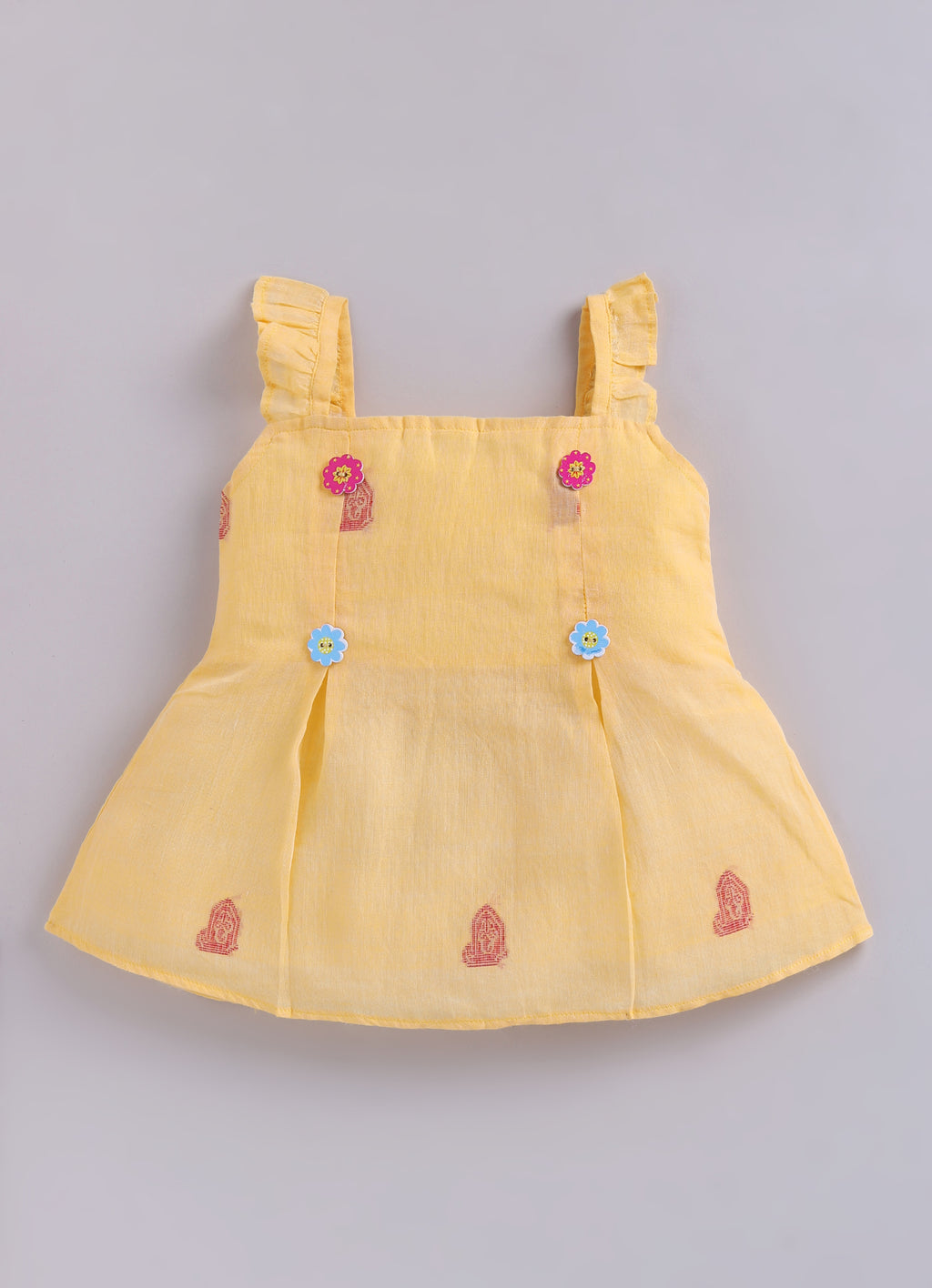 KIDS HANLOOM JAMDANI CO-ORD SET- CREAM