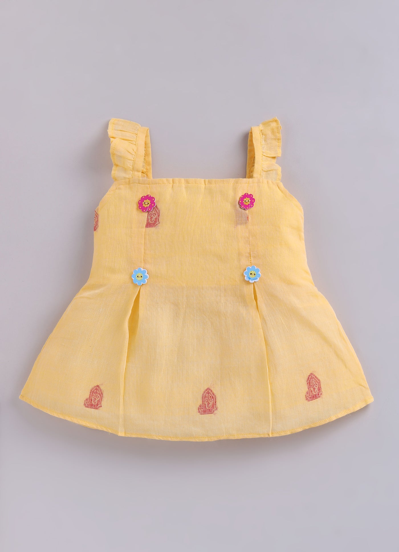 KIDS HANLOOM JAMDANI CO-ORD SET- CREAM