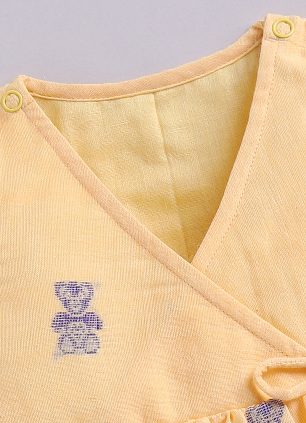 KIDS HANDLOOM JAMDANI FLARE DRESS- CREAM
