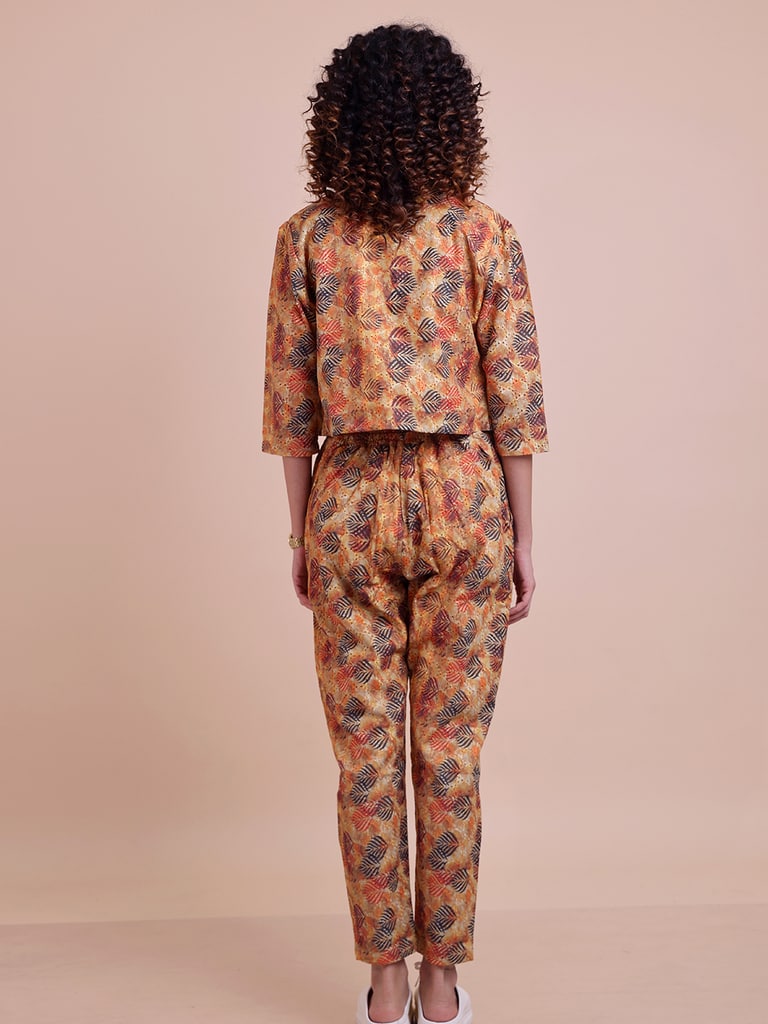 Blouson Women Cotton Hakoba Digital Printed Shrug Set