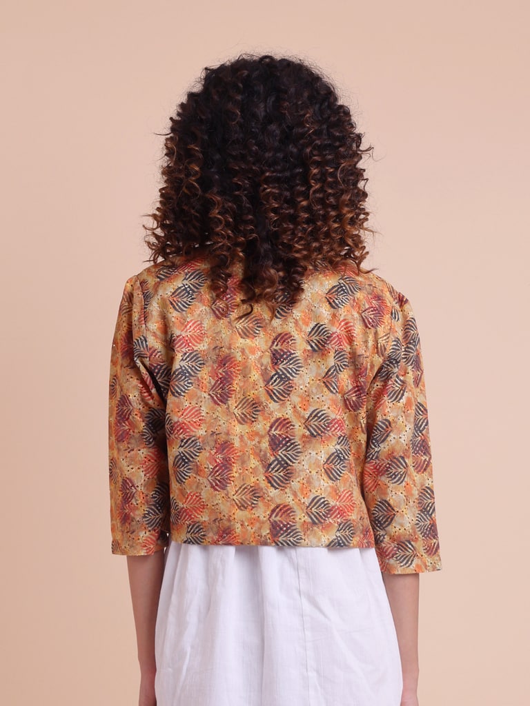 BLOUSON WOMEN COTTON DIGITAL PRINTED SHRUG