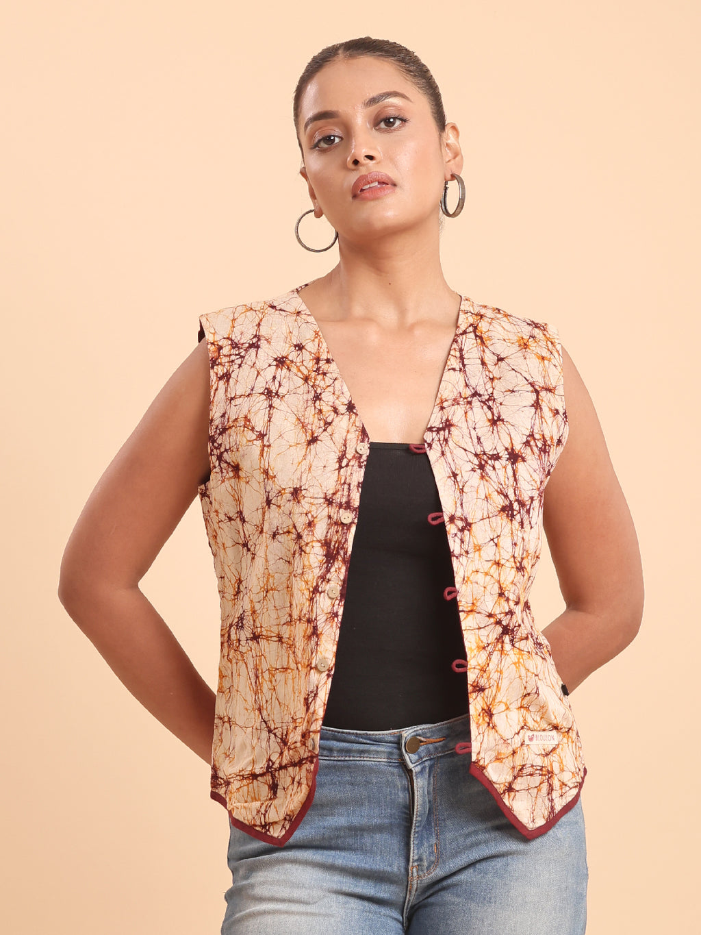 BATIK PRINT COTTON WAISTCOAT