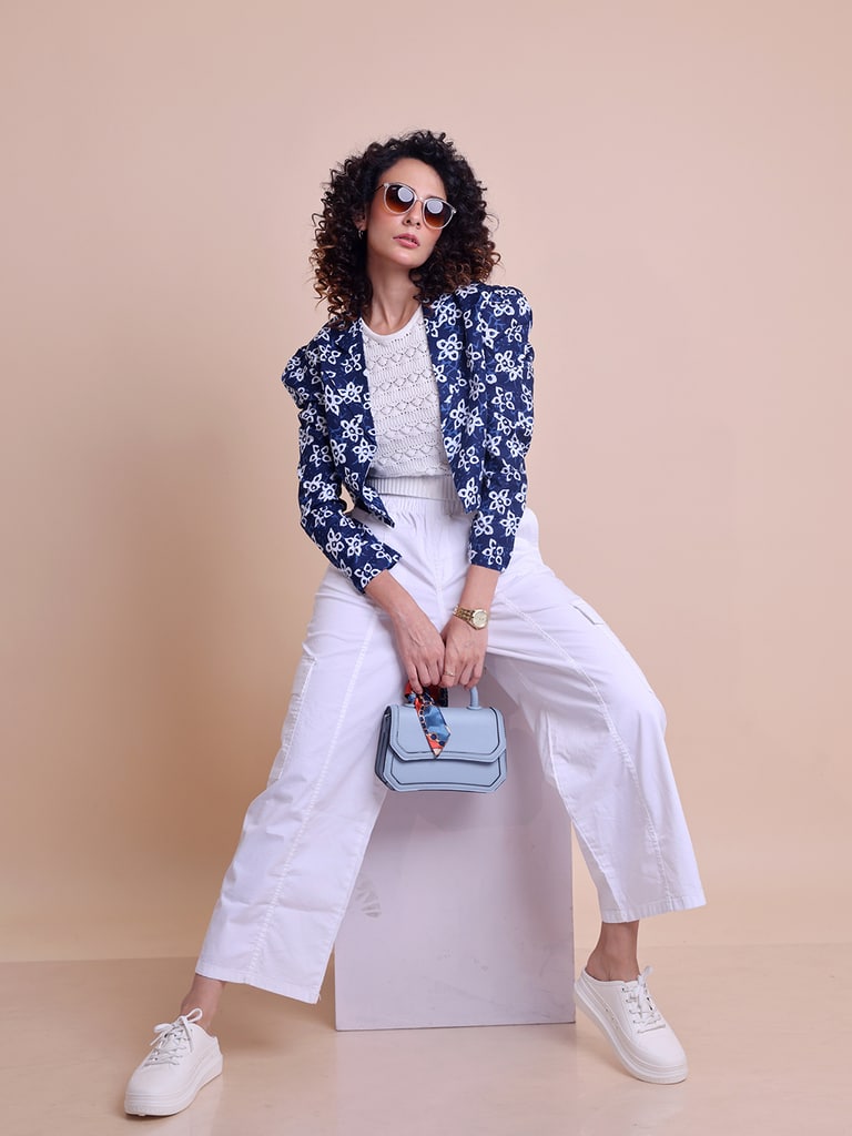 BLOUSON WOMEN COTTON PRINTED SHRUG