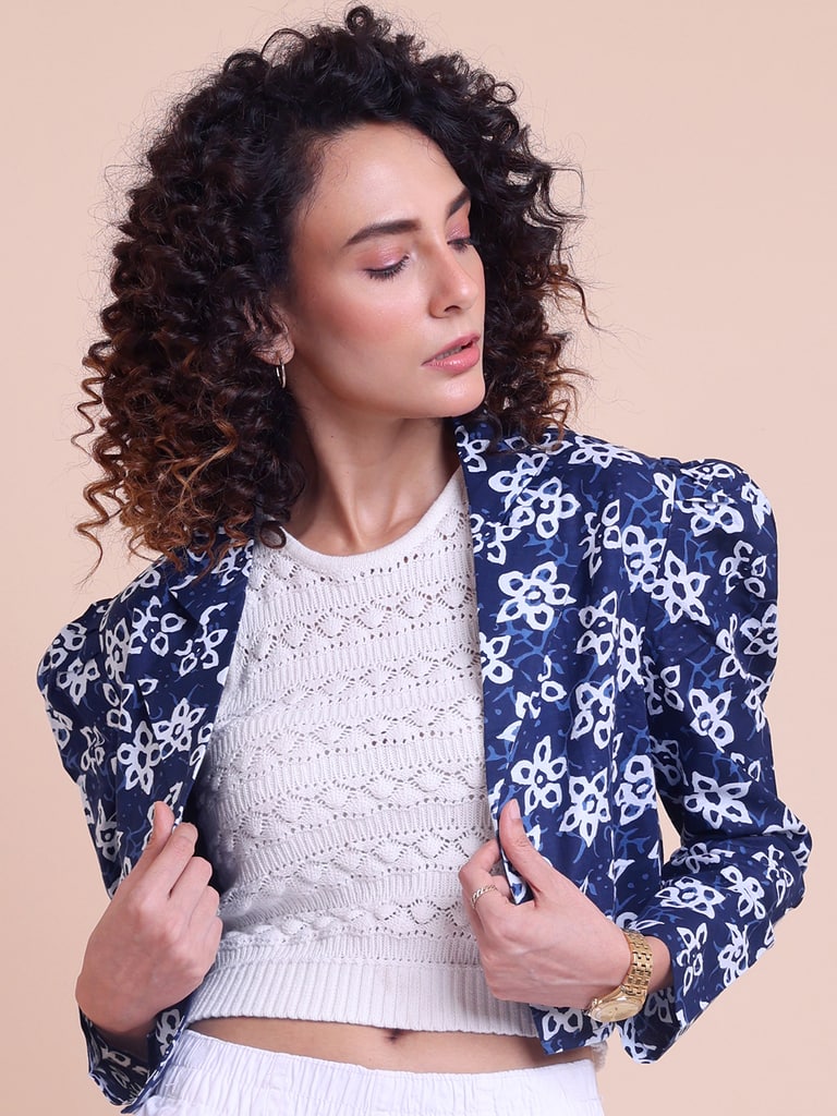 BLOUSON WOMEN COTTON PRINTED SHRUG