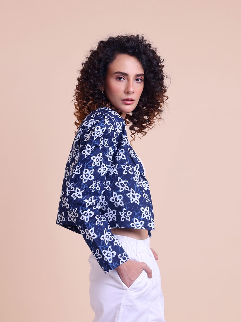 BLOUSON WOMEN COTTON PRINTED SHRUG