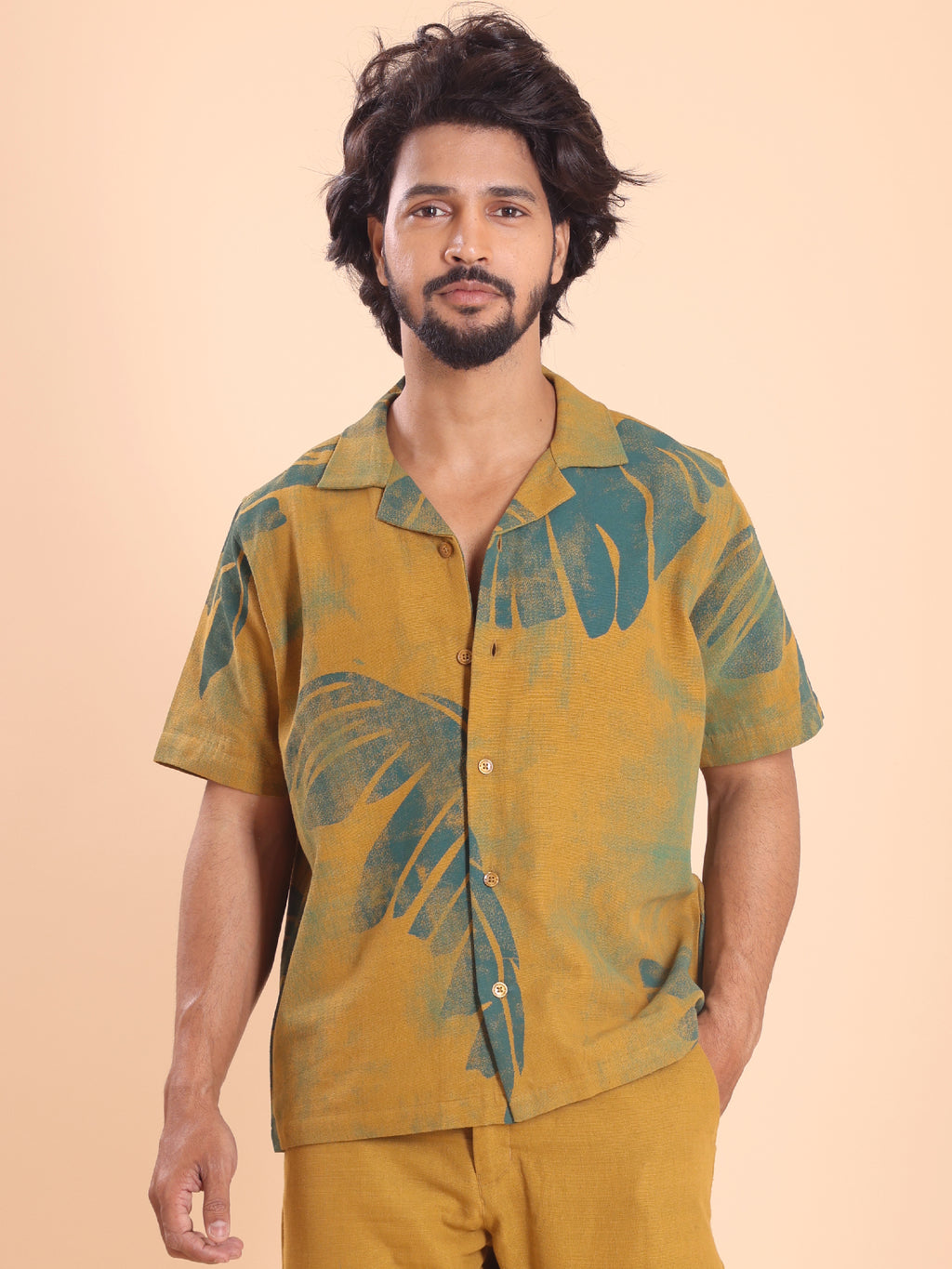 Men's Cotton handspun casual Half shirt