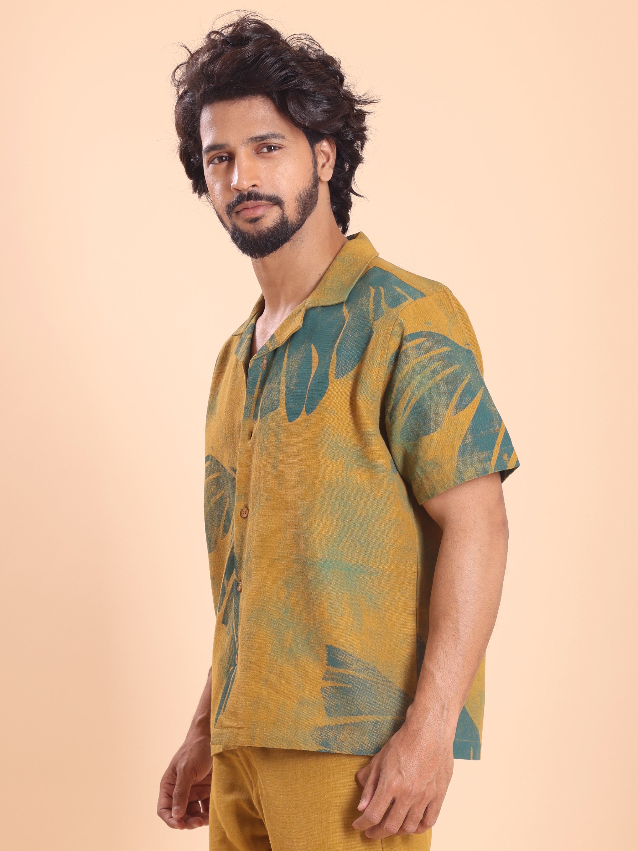 Men's Cotton handspun casual Half shirt
