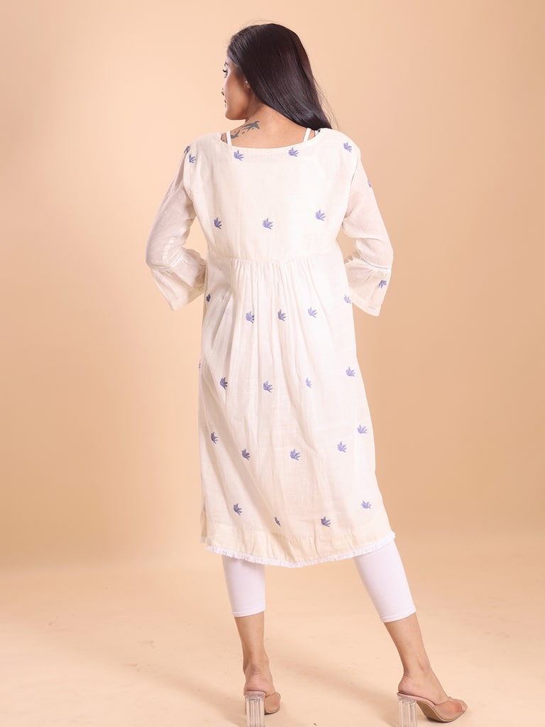 BLOUSON JAMDANI EMPIRE GATHERED ETHNIC KURTI