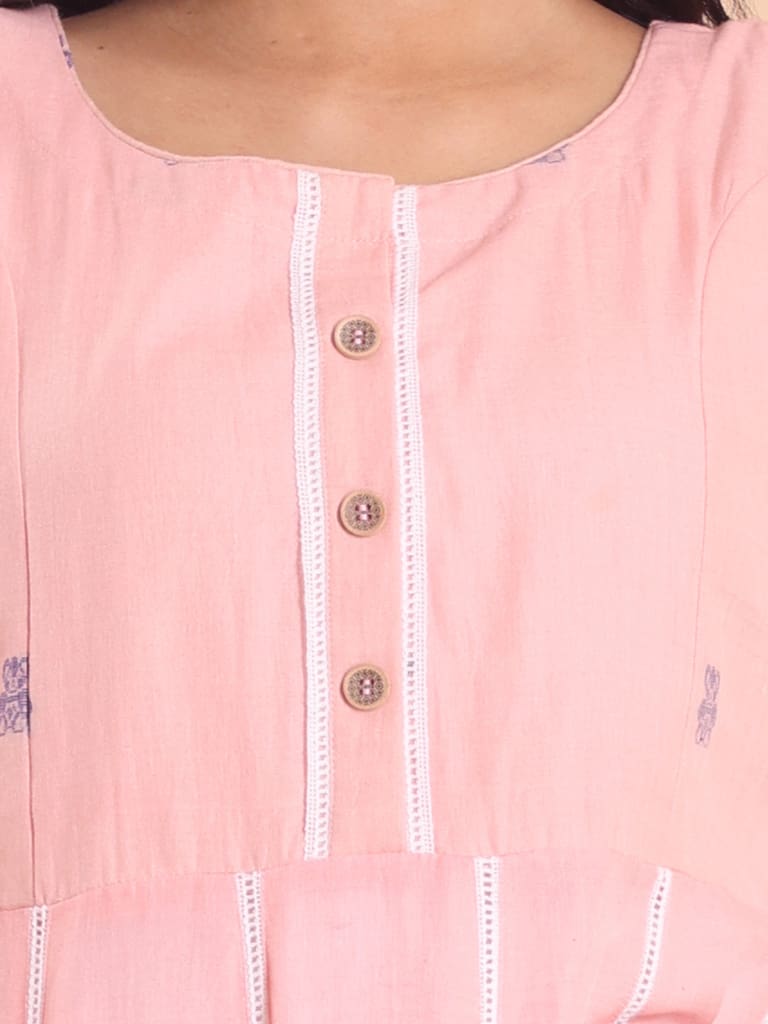 BLOUSON JAMDANI ANARKALI MIDI DRESS