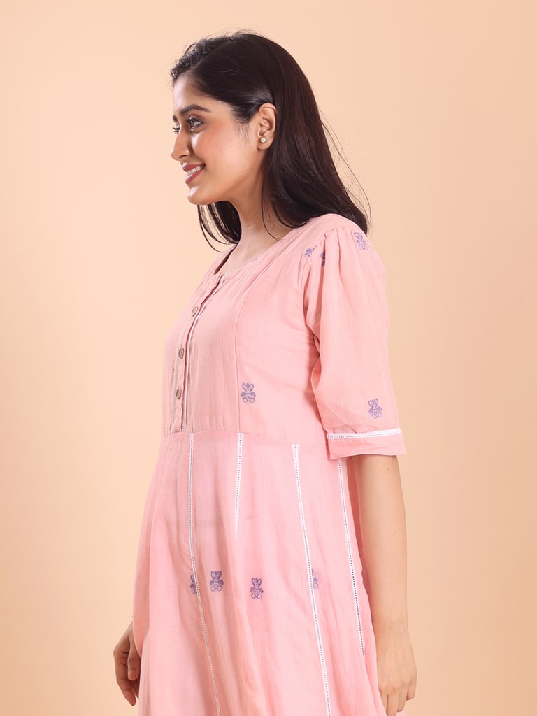 BLOUSON JAMDANI ANARKALI MIDI DRESS