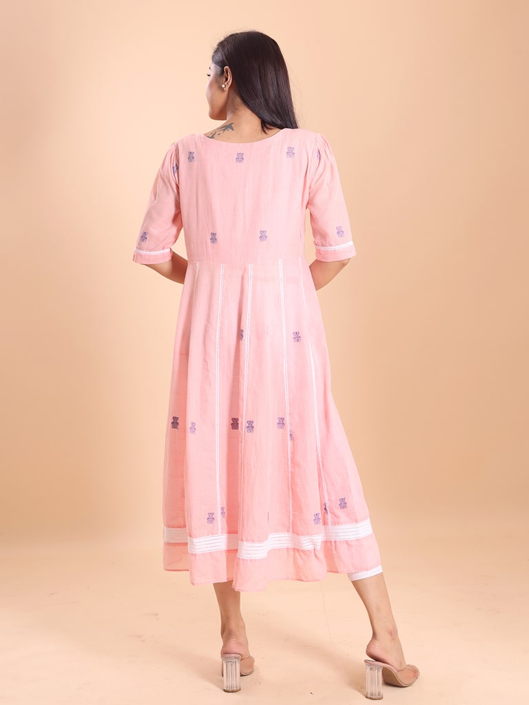 BLOUSON JAMDANI ANARKALI MIDI DRESS