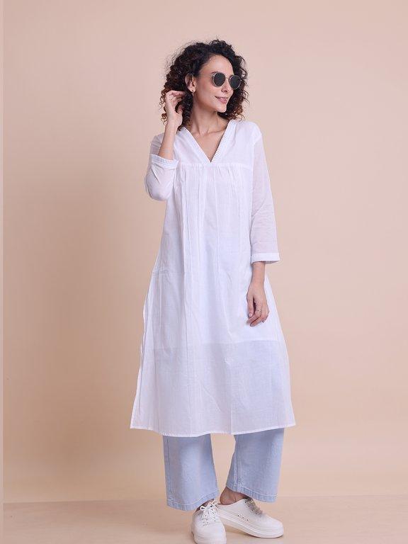 BLOUSON COTTON MALMAL ETHNIC KURTI