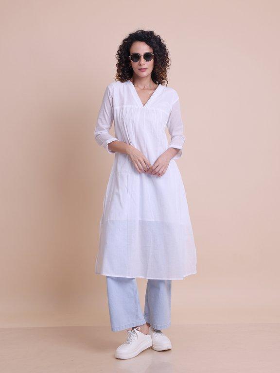 BLOUSON COTTON MALMAL ETHNIC KURTI