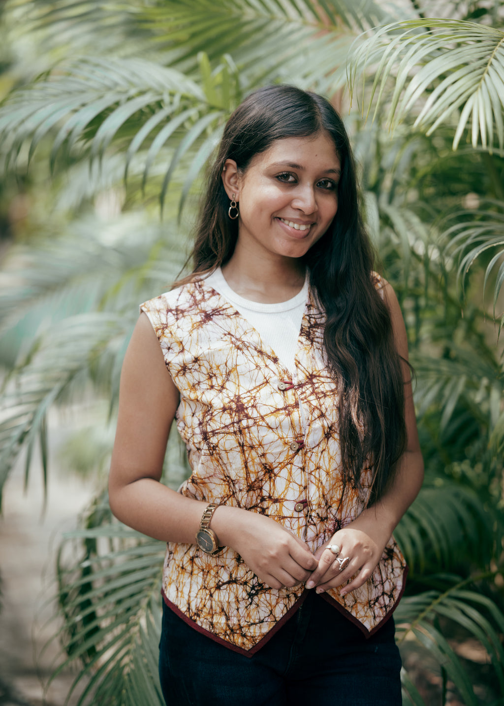 BATIK PRINT COTTON WAISTCOAT