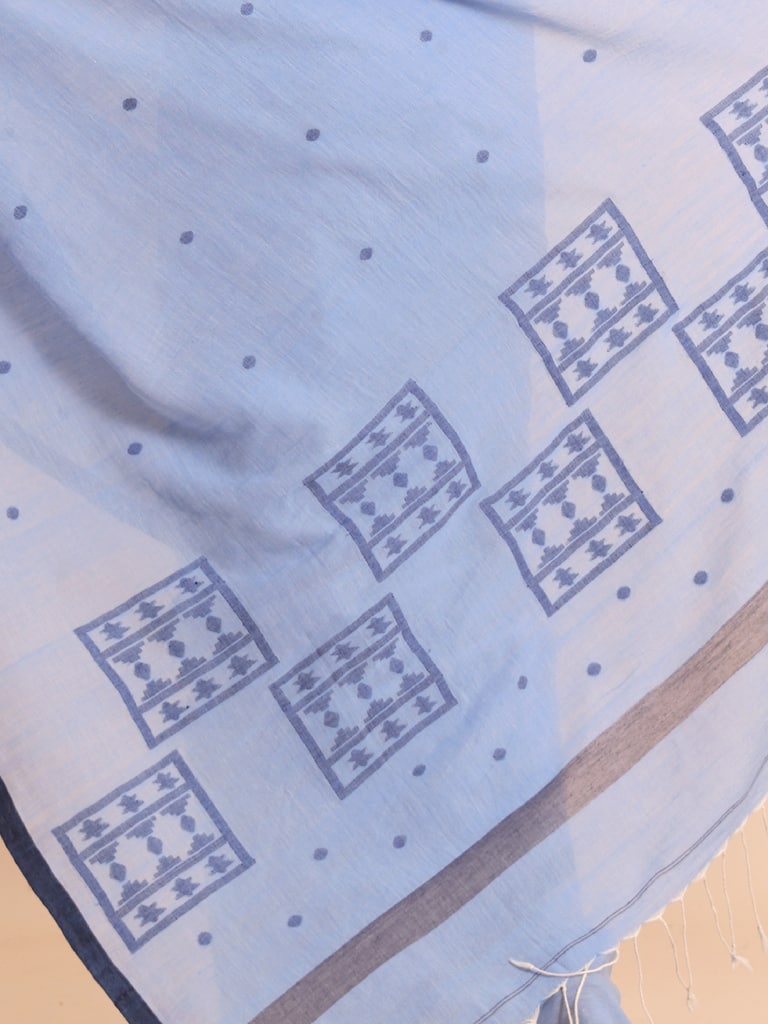 Handloom Starbox Jamdani Saree - Star Light