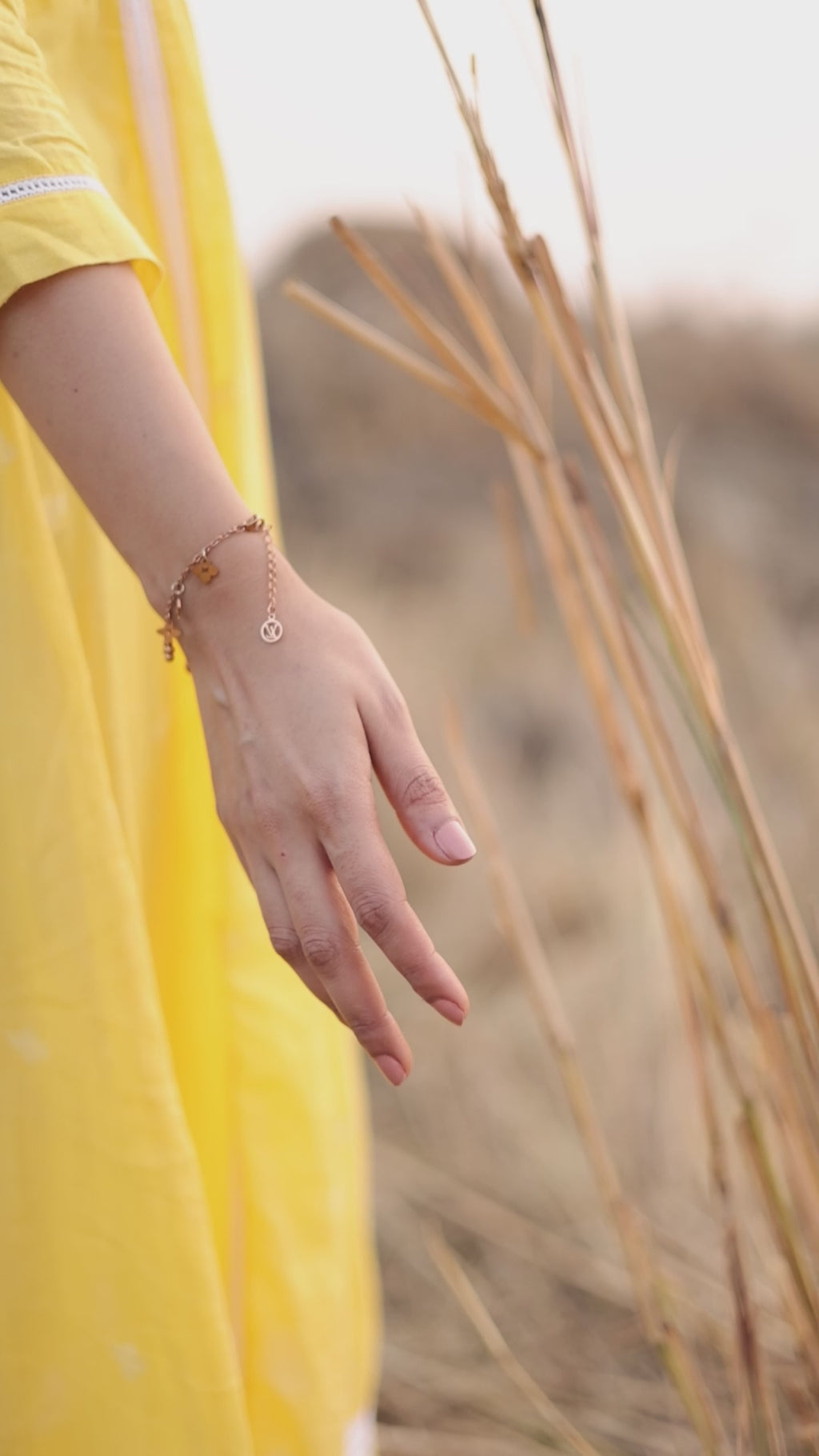 COTTON JAMDANI DRESS- YELLOW