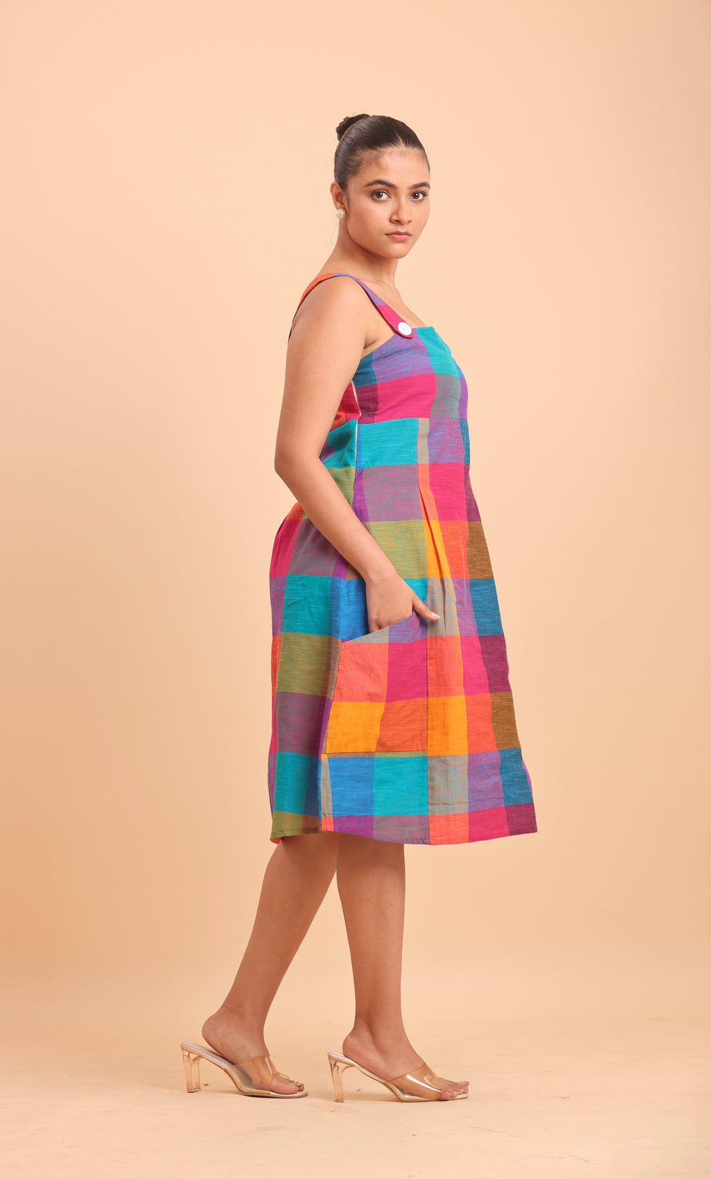 BLOUSON WOMEN COTTON PRISM CHECK DRESS